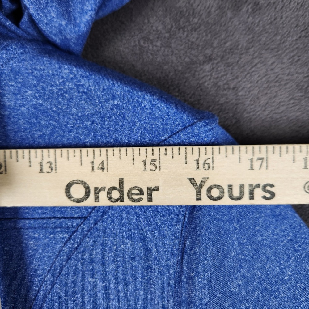 Alo Yoga Full Zip Hoodie Womens Small Blue Heather Thumbhole Athletic Jacket - Picture 4 of 7